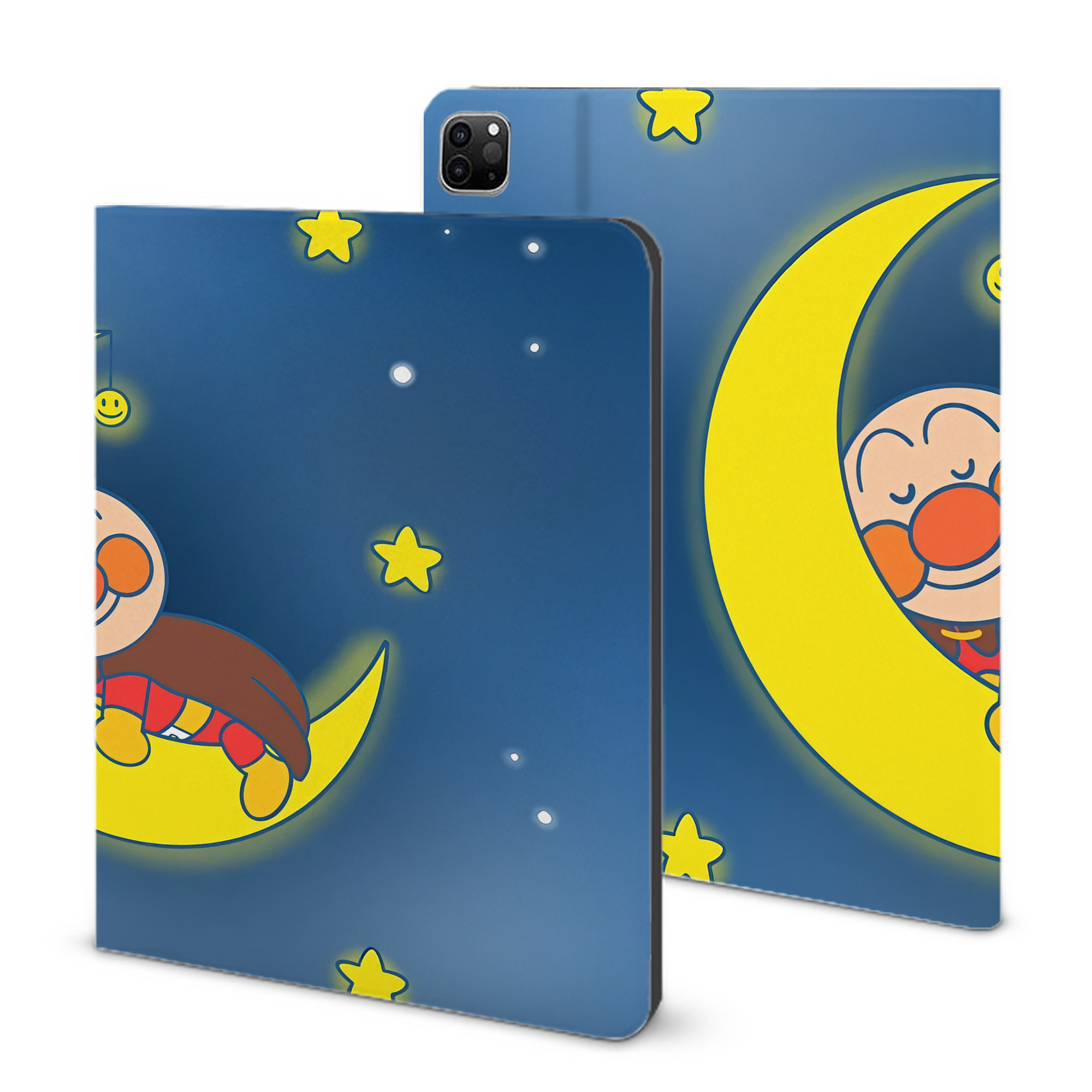 （画像用） アンパンマン Anpanman IPad ケース ブック型 PUレザー TPU 耐衝撃 軽量 薄型 ペン収納なし 全面保護 IPad 各モデル対応